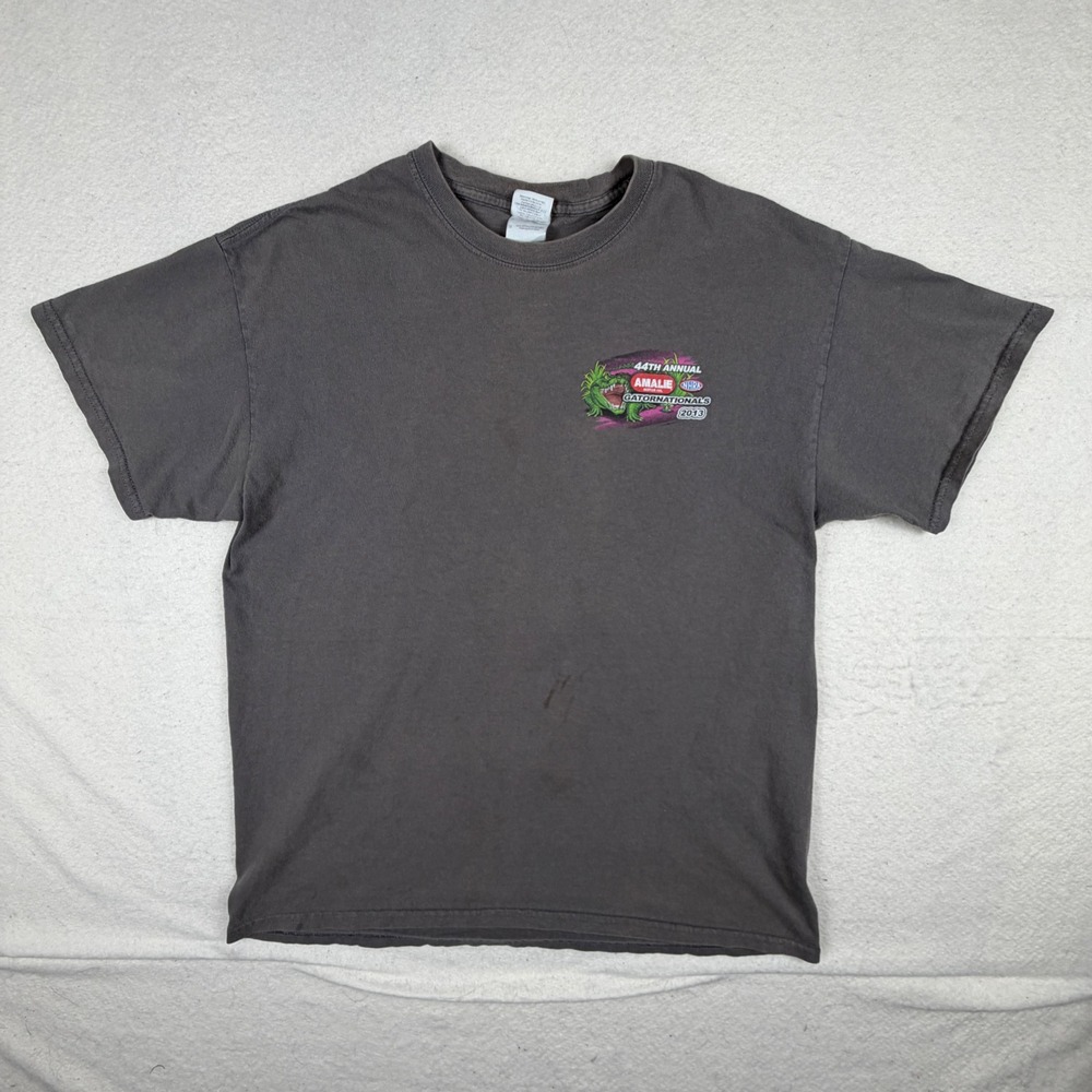 Gildan NHRA Gatornationals 2013 Shirt Mens XL Gray 44th Annual Amalie Motor Oil
